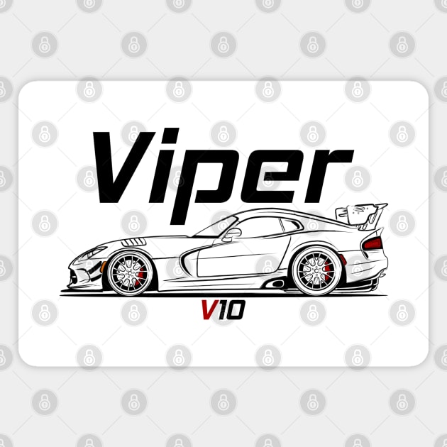 Racing Viper Muscle V10 Legend Magnet by GoldenTuners